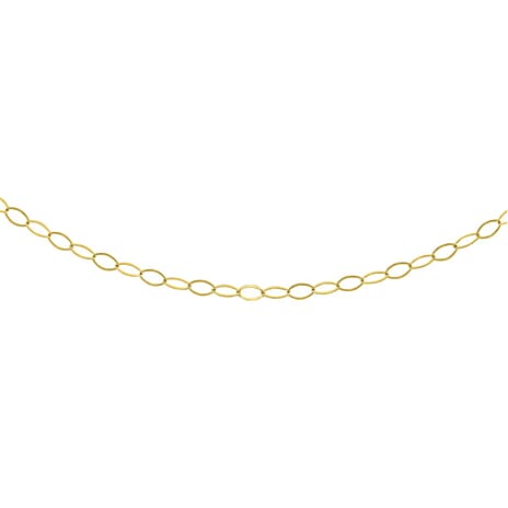 Hatton Garden Close Out Deal- 9K Yellow Gold Necklace With Spring Ring Clasp (Size - 18)