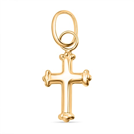 Hatton Garden Close Out Deal- 9K Yellow Gold Cross Pendant