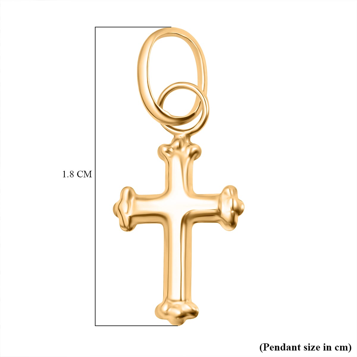 Hatton Garden Close Out Deal- 9K Yellow Gold Cross Pendant