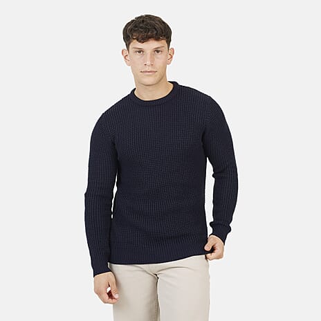 Brave Men Crew Neck Jumper (Size S) - Dark Navy
