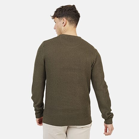 Brave Soul Acrylic Jumper - Khaki
