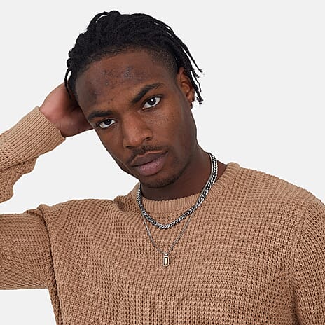 Brave Soul Acrylic Jumper - Tan