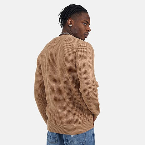 Brave Soul Acrylic Jumper - Tan