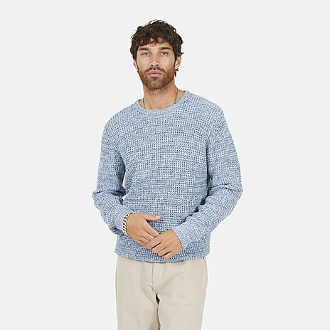 Brave Soul Mens Crew Neck Jumper (Size M) - Baby Blue
