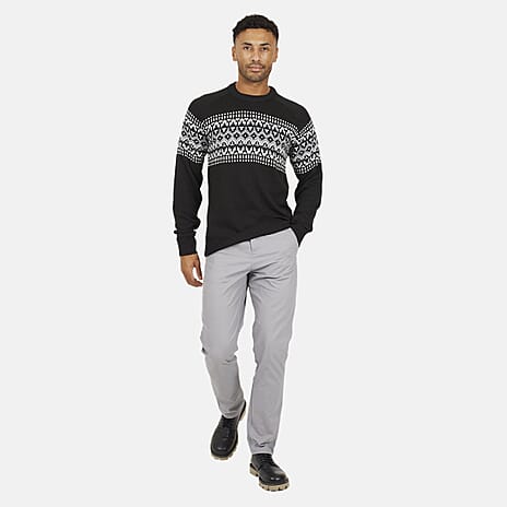 Brave Soul Raglan Sleeve Crew Neck Jumper (Size L) - Jet Black