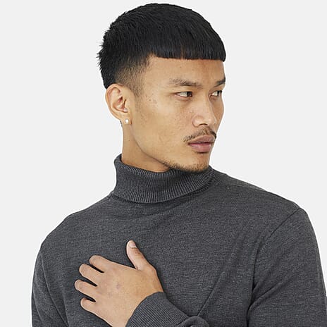 Brave Soul Cotton Jumper - Dark Charcoal