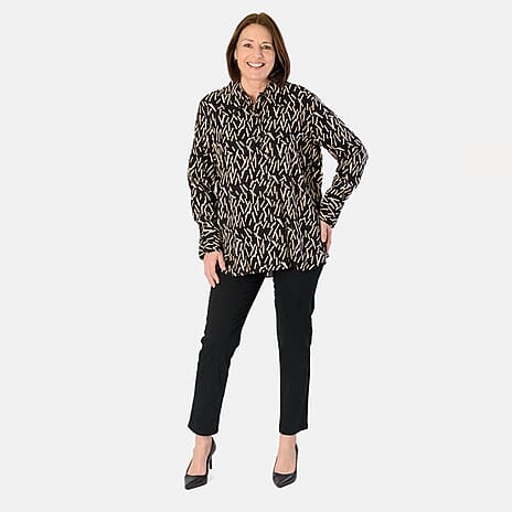 Emily 100% Viscose Printed Shirt (Size 12) - Mono