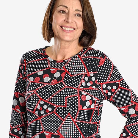 Sugar Crisp Full Sleeve Blouse (Size - L) - Red