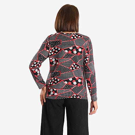 Sugar Crisp Full Sleeve Blouse (Size - M) - Red