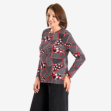 Sugar Crisp Full Sleeve Blouse (Size - S) - Red