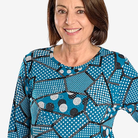 Sugar Crisp Full Sleeve Blouse (Size - M) - Blue