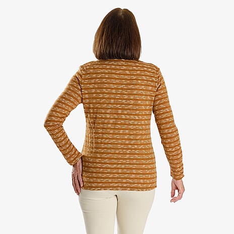 Sugar Crisp Full Sleeve Blouse (Size - M) - Mustard