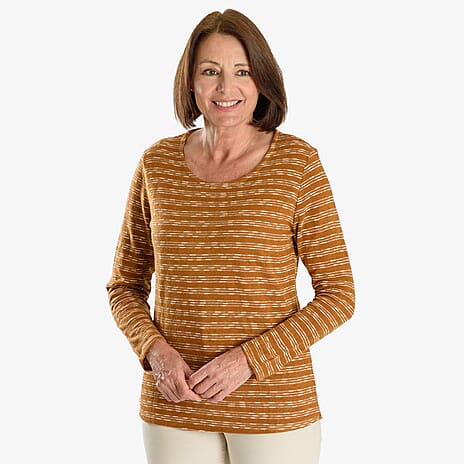 Sugar Crisp Full Sleeve Blouse (Size - S) - Mustard