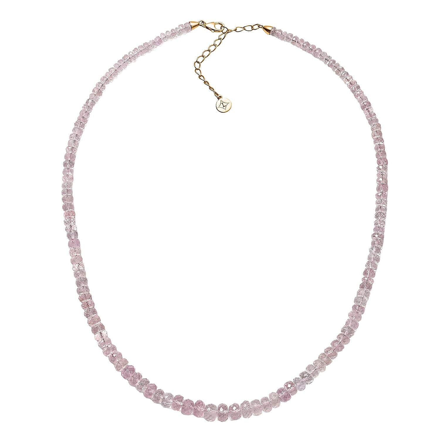 Luxoro  14K Rose Gold  AAA   Morganite  Necklace (Size - 18) 105.00 ct,  Gold Wt. 1.87 Gms  105.000  Ct.