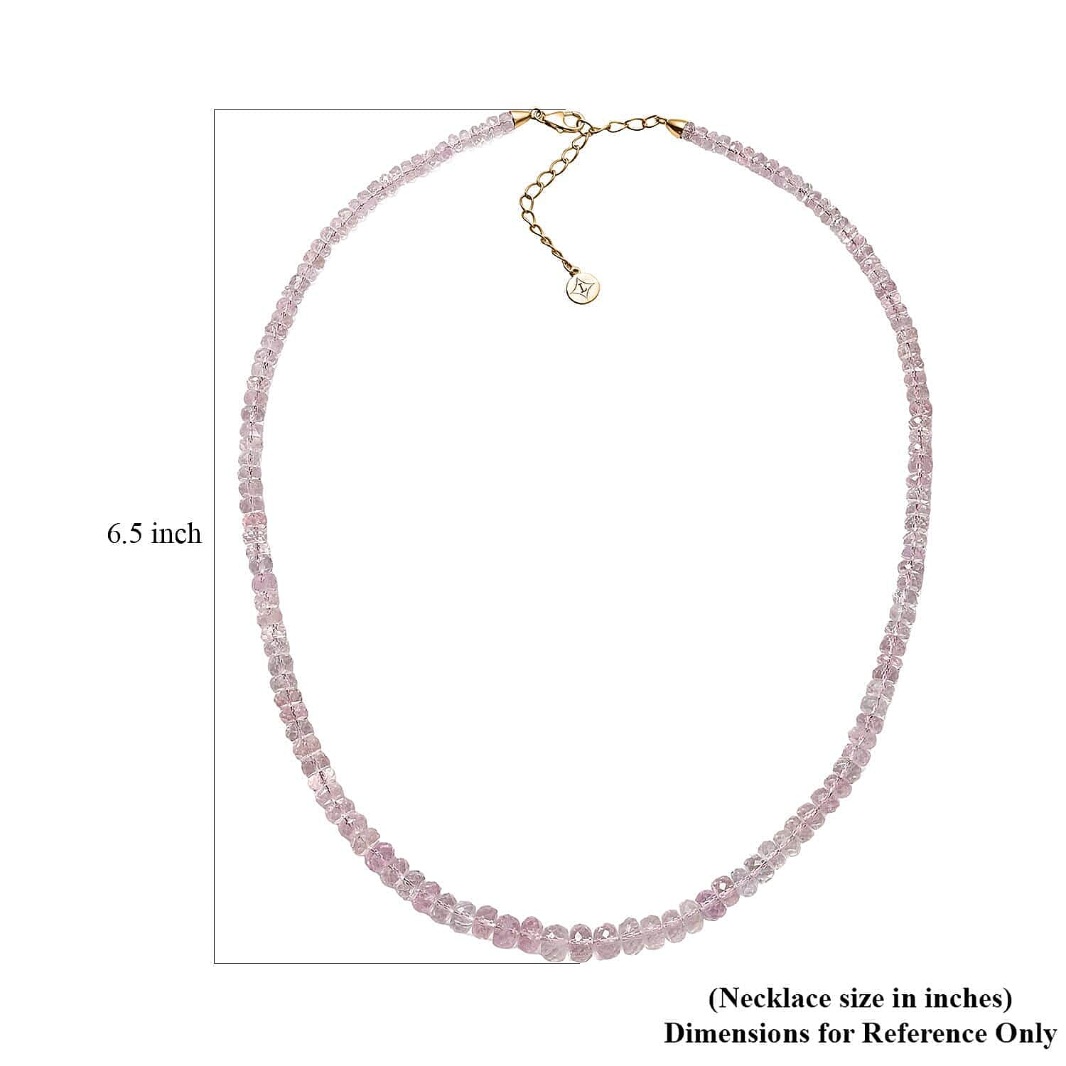 Luxoro  14K Rose Gold  AAA   Morganite  Necklace (Size - 18) 105.00 ct,  Gold Wt. 1.87 Gms  105.000  Ct.
