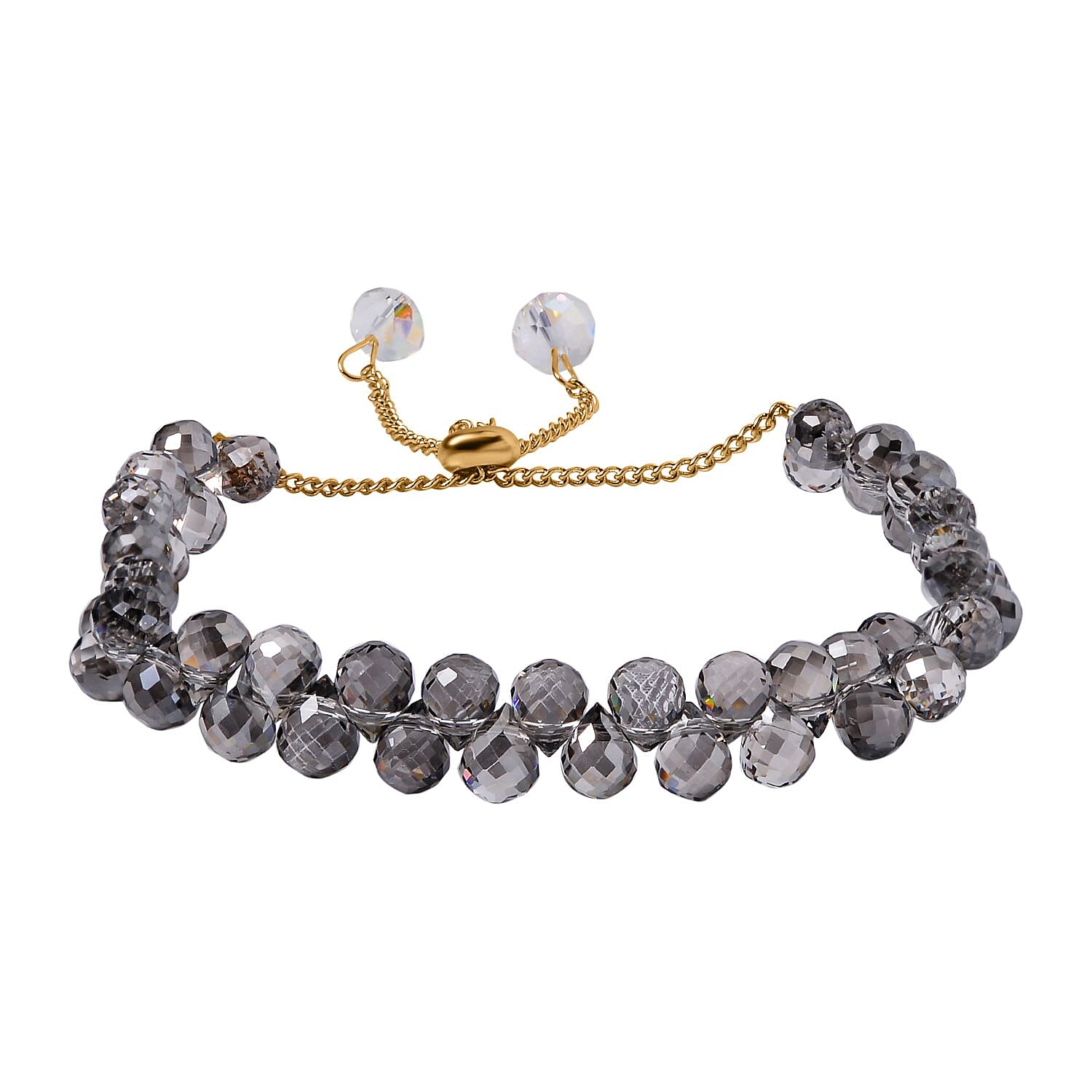 Grey & White Mystic Color Crystal Bracelet
