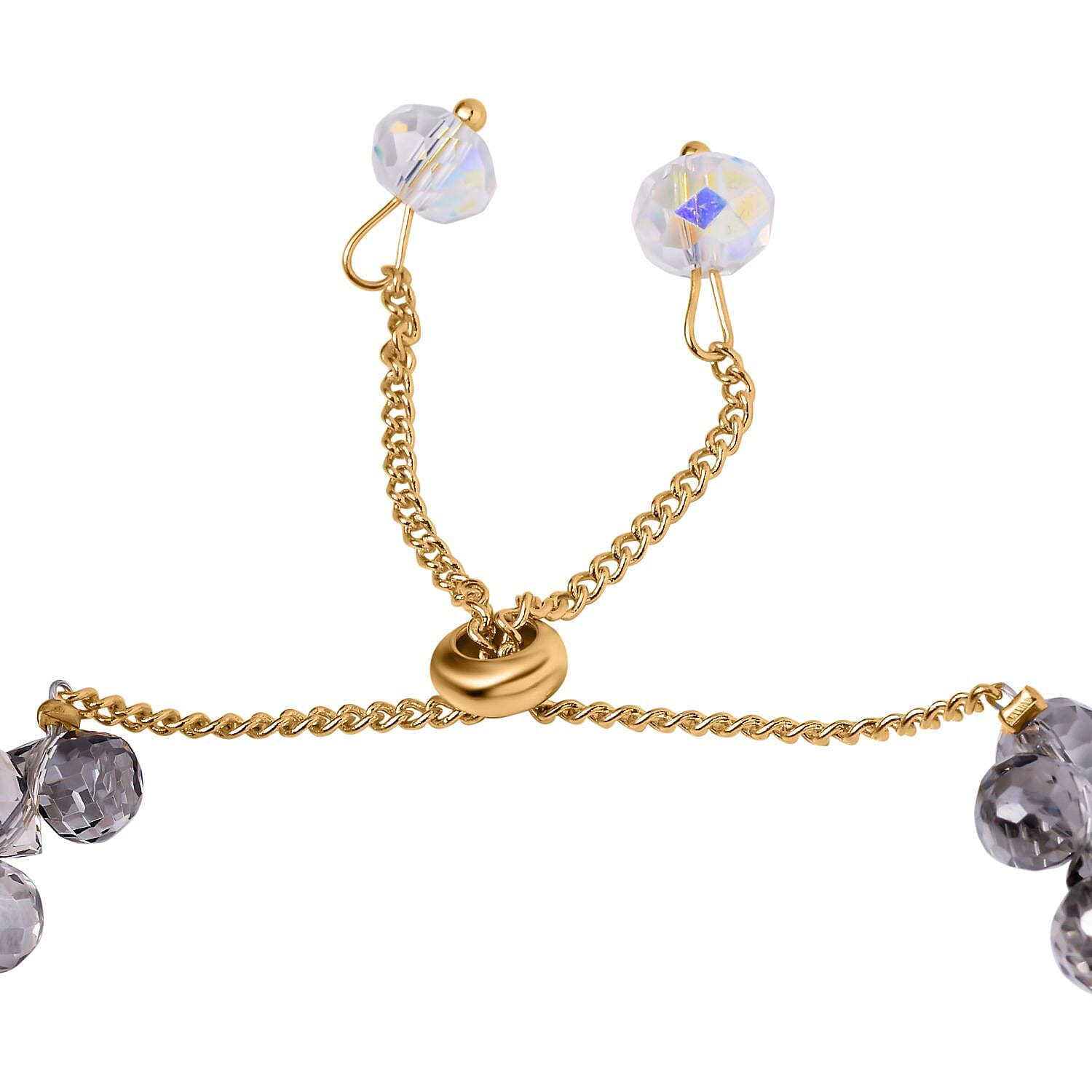 Grey & White Mystic Color Crystal Bracelet