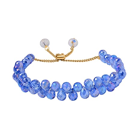 White Mystic Crystal & Blue Crystal Bracelet White Mystic Crystal & Blue Crystal Bracelet