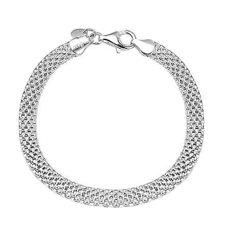 La Bella - Italian Sterling Silver Bracelet With Lobster (Size - 7.5)