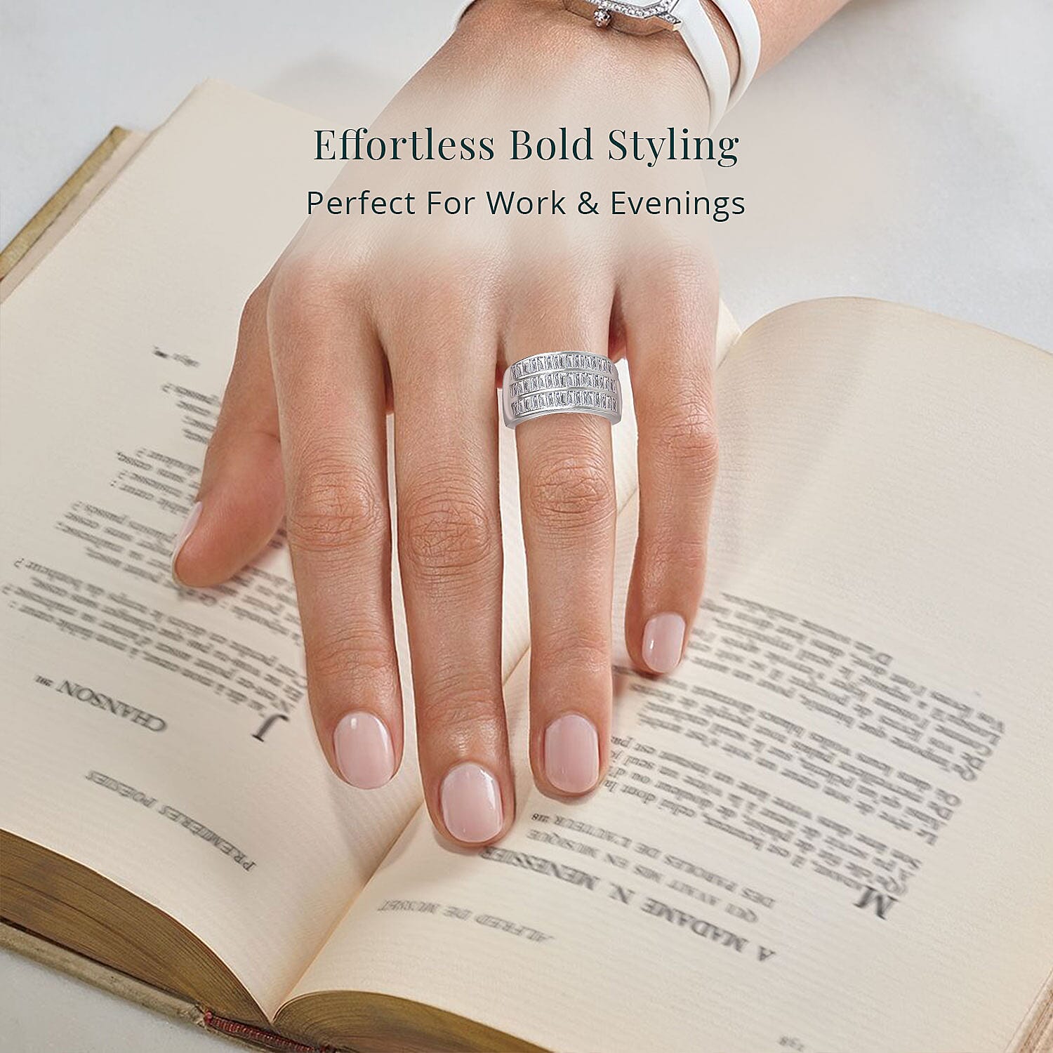 Luxuriant Diamond - Lab Grown Diamond (I1-G-H) Ring in Sterling Silver 1.16 Ct, Silver Wt. 6.24 Gms.