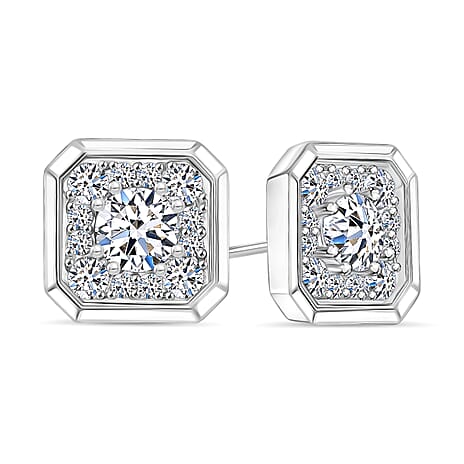 Luxuriant Diamond - 14K White Gold Lab Grown Diamond (VS-G-H) Earring With Push Back 1.75 Ct.