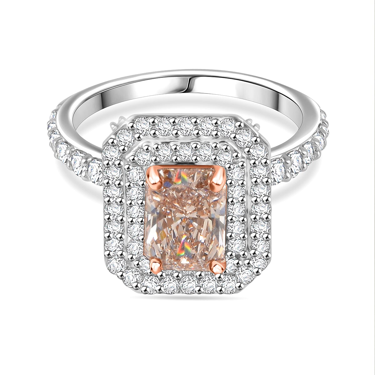Luxuriant Diamond - 14K White Gold Pink Diamond & Lab Grown Diamond  (VS-SI-G-H) Ring 2.50 Ct