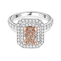 LUXURIANT 14K White Gold Pink Diamond and Lab Grown Diamond  (VS/SI/G/H) Ring 2.50 Ct