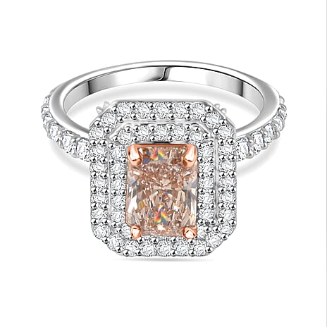 Luxuriant Diamond - 14K White & Rose Gold (VS-SI) Pink Diamond & (VS-SI-GH) Lab Grown Diamond Ring 2.49 Ct.