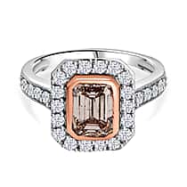 LUXURIANT 14K White and Rose Gold (VS-SI) Pink and White Lab Grown Diamond (I1/G-H) Ring 2.75 Ct.