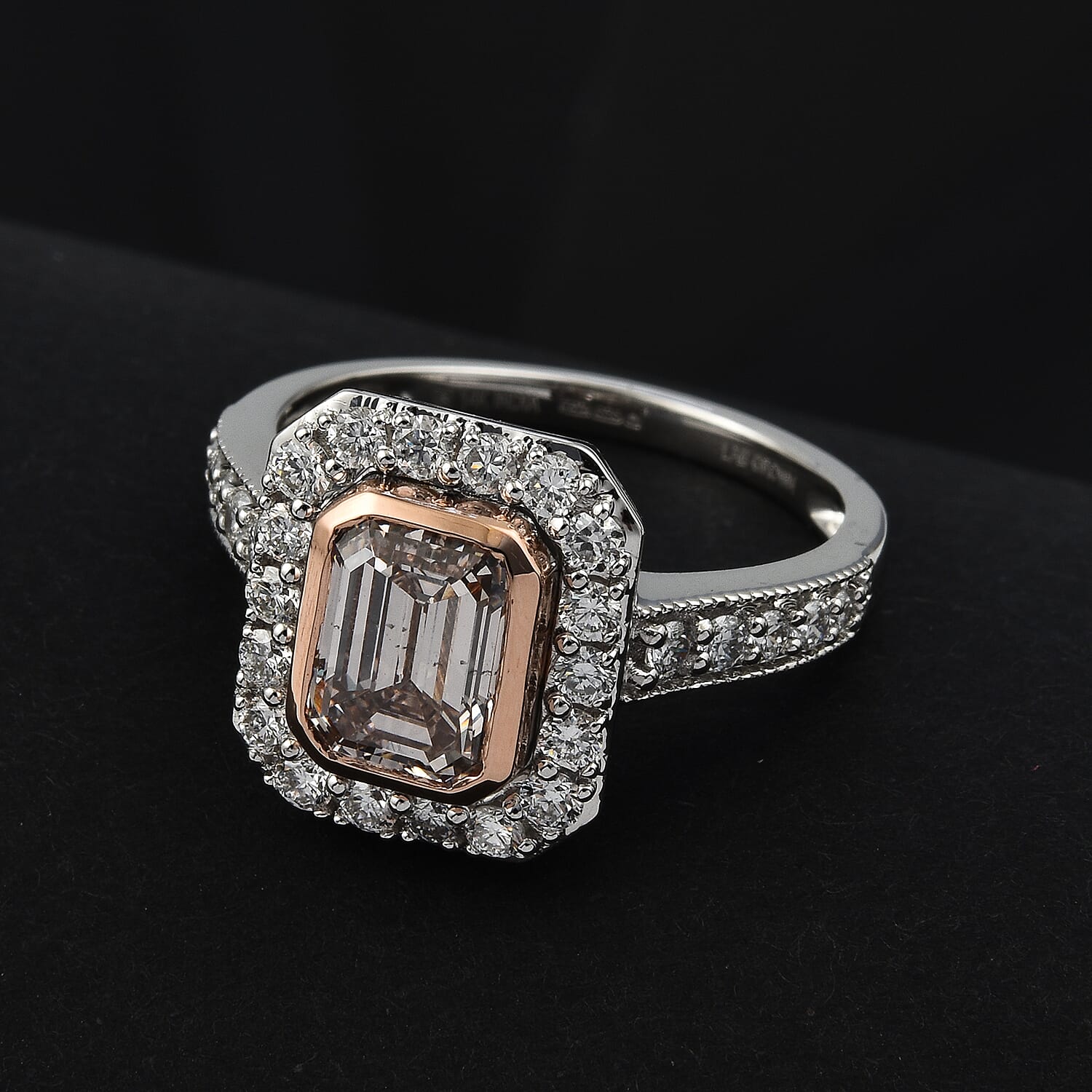 Luxuriant - 14K White & Rose Gold (VS-SI) Pink & White Lab Grown Diamond (I1-GH) Ring 2.74 Ct.