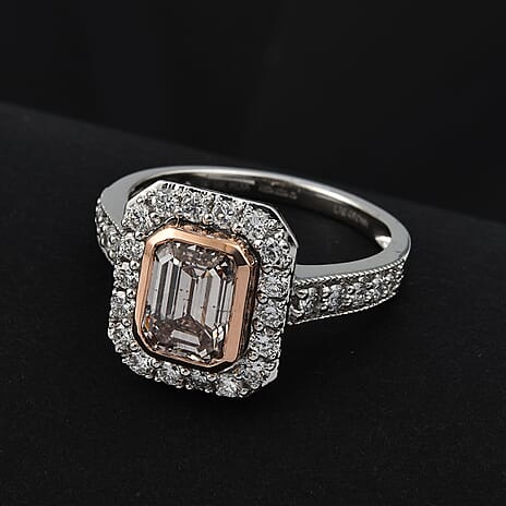 Luxuriant - 14K White & Rose Gold (VS-SI) Pink & White Lab Grown Diamond (I1-GH) Ring 2.74 Ct.