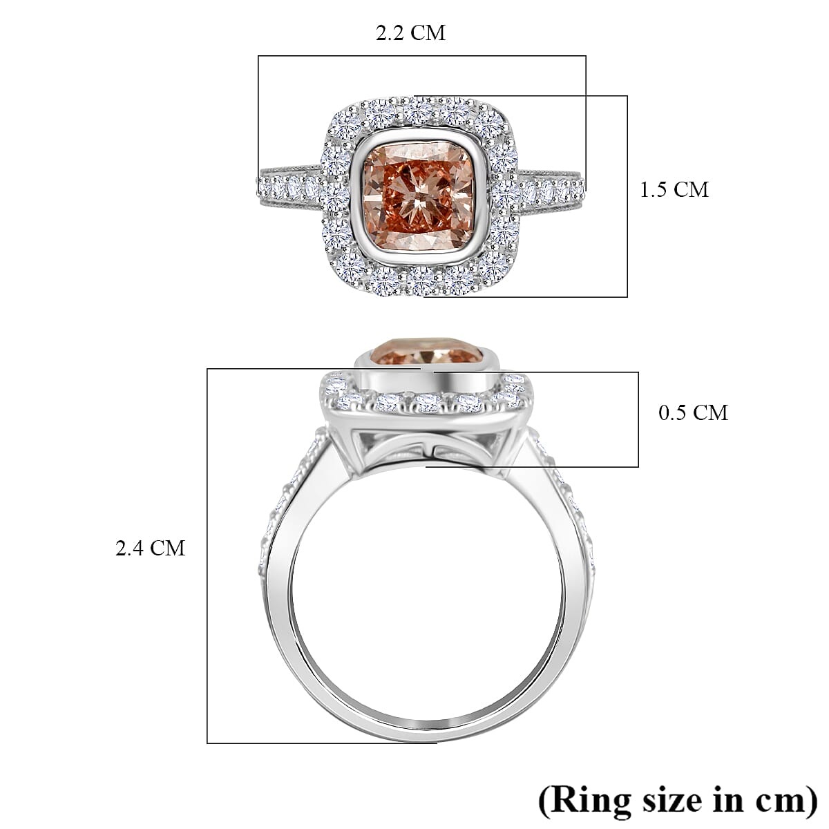 Luxuriant Diamond - 14K White & Rose Gold (VS-SI-GH) Lab Grown Pink & White Diamond Ring 2.77 Ct. Luxuriant Diamond - 14K White & Rose Gold (VS-SI-GH) Lab Grown Pink & White Diamond Ring 2.77 Ct.