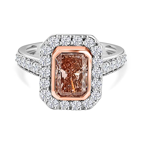 Luxuriant 14K White & Rose Gold (VS-SI) Pink Diamond (SI-GH), Lab Grown Diamond Ring 2.74 Ct.