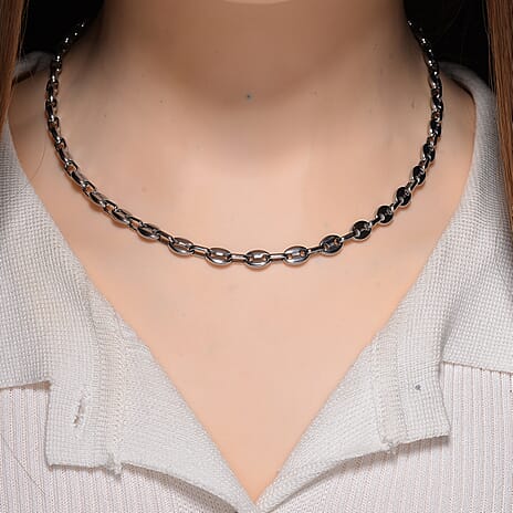 Mariner Necklace (Size - 16 - 2 Ext) with Lobster Clasp in Silver Tone