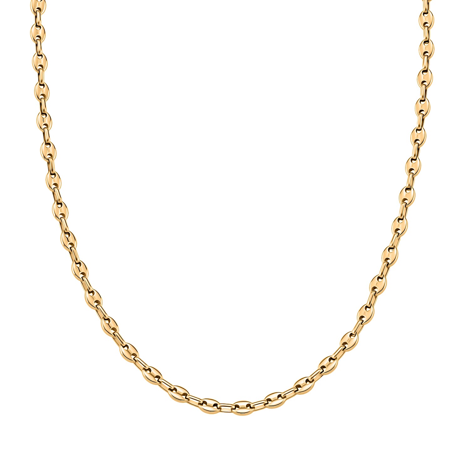 Mariner Necklace (Size - 16 - 2 Ext) with Lobster Clasp in Yellow Gold Colour Tone
