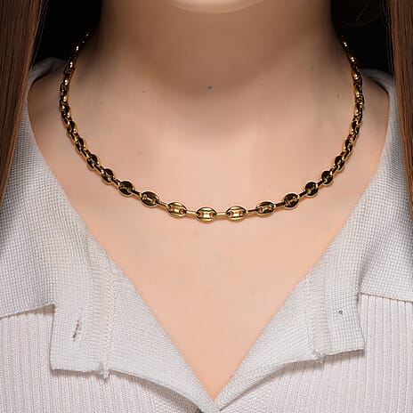 Mariner Necklace (Size - 16 - 2 Ext) with Lobster Clasp in Yellow Gold Colour Tone