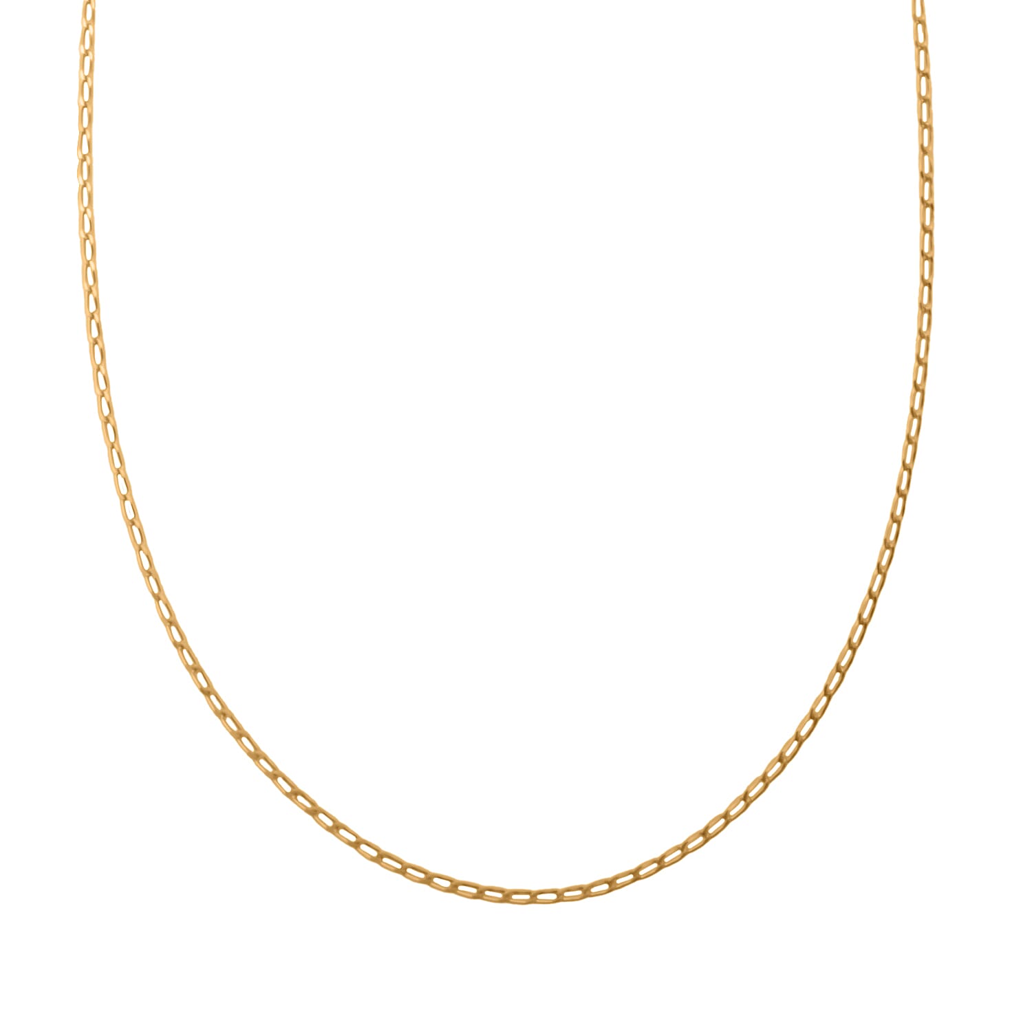 Yellow Gold Plated Sterling Silver Chain (Size - 24) With Lobster Clasp