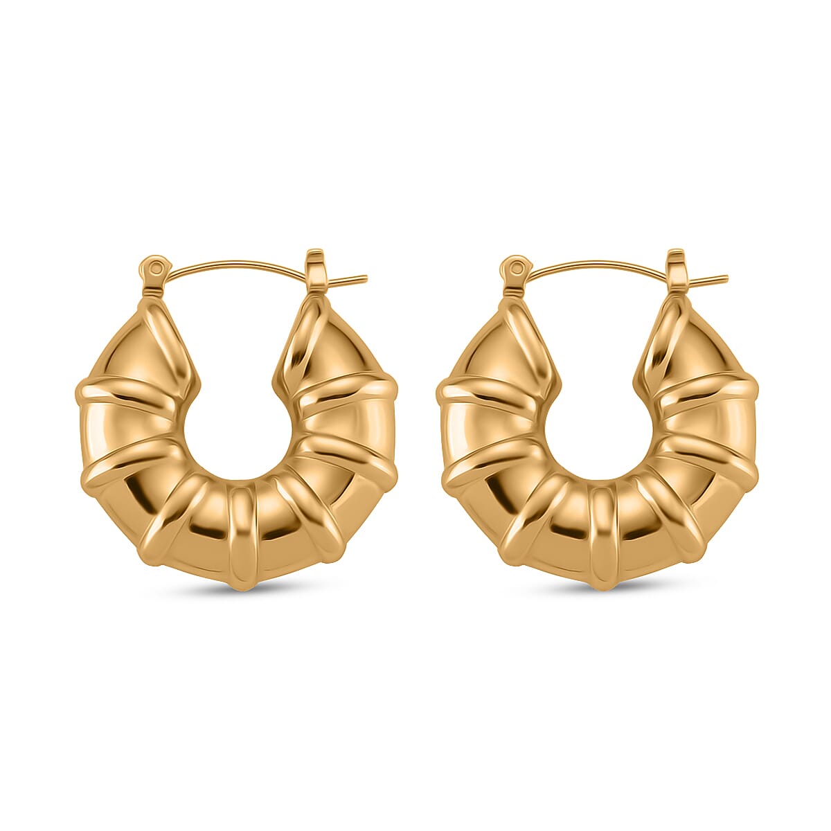 Bamboo Hoop Earring with Clasp