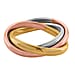 Designer Inspired - Triple Layer Bangle (Size 7.5 Stretchable) in Tritone