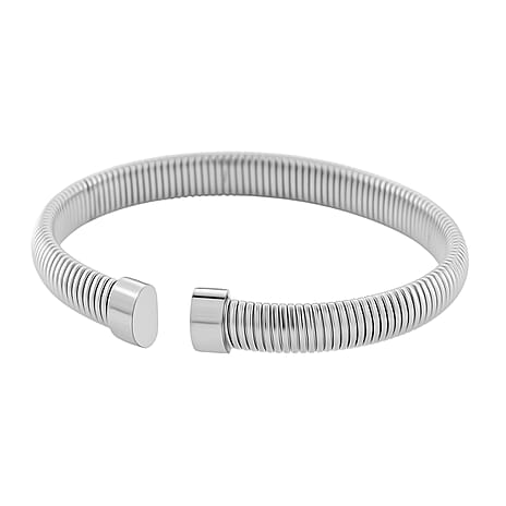 Designer Inspired  - Tubogas Bangle (Adjustable) - Silver