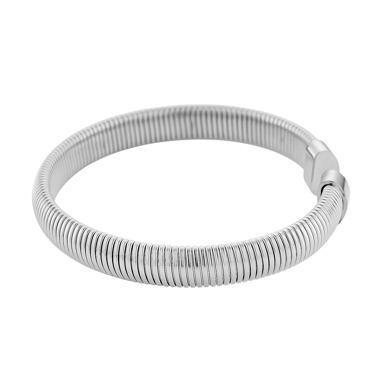 Designer Inspired  - Tubogas Bangle (Adjustable) - Silver