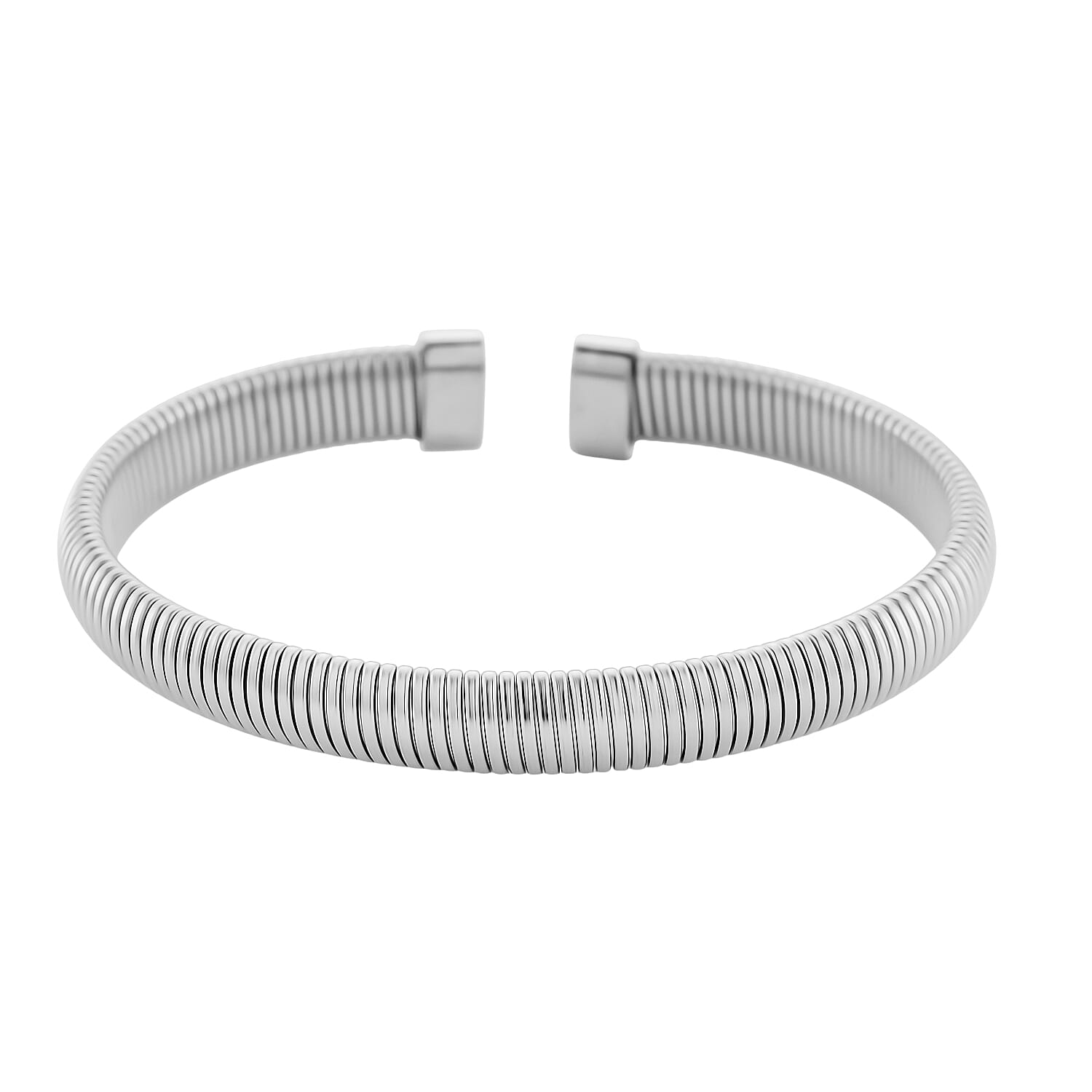 Designer Inspired  - Tubogas Bangle (Adjustable) - Silver