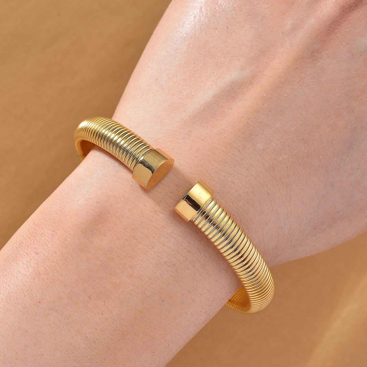 Designer Inspired  - Tubogas Bangle (Adjustable) - Gold