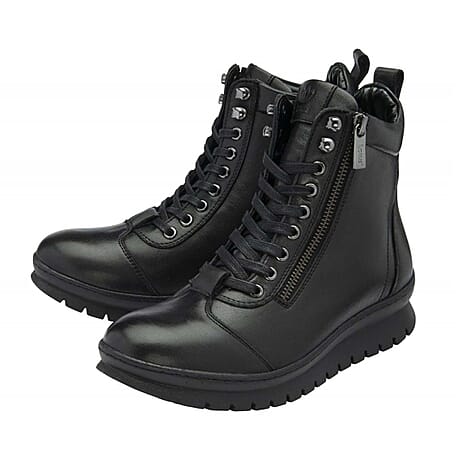 Lotus Leather Corsica Ankle Boots (Size 3) - Black