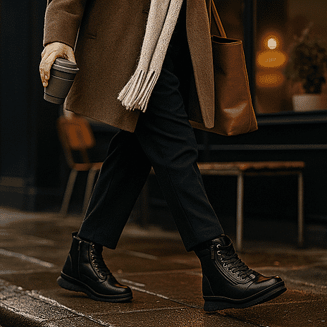 Lotus Leather Corsica Ankle Boots (Size 3) - Black