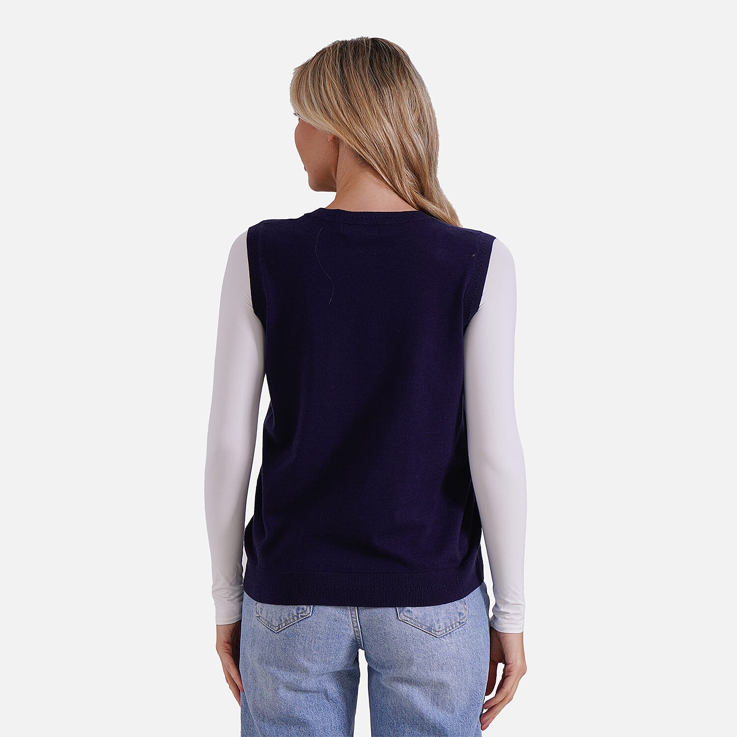 La Marey Round Neck Knitted Vest