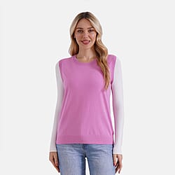 La Marey Round Neck Knitted Vest