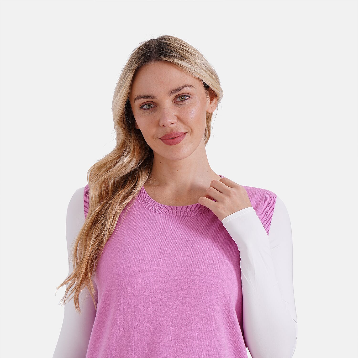 La Marey Round Neck Knitted Vest