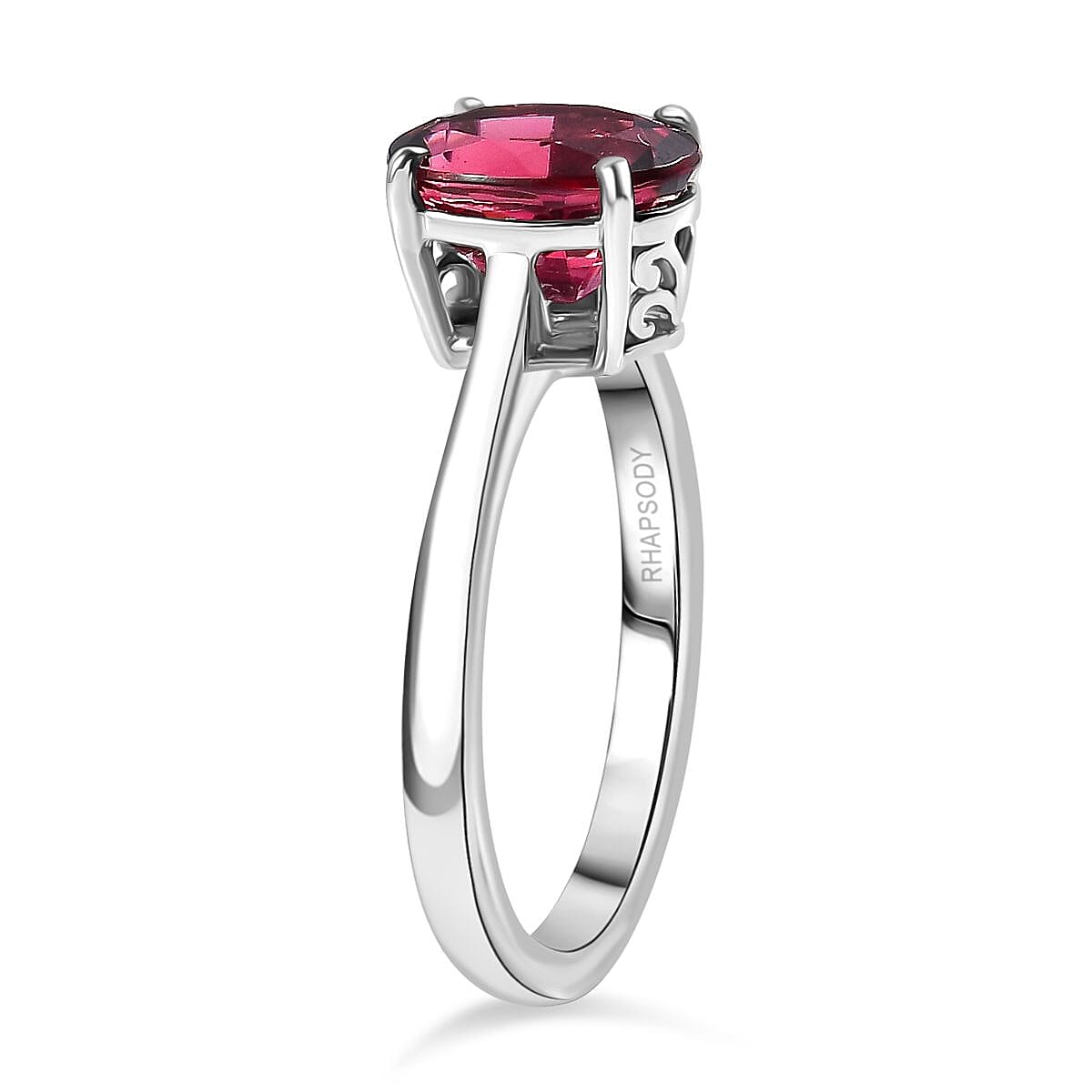 THE TJC EXCLUSIVE - RHAPSODY - 950 Platinum AAAA Rubellite Solitaire Ring 3.31 Ct.