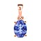 Tanzanite  Solitaire Pendant in Platinum Overlay Sterling Silver 1.32 ct  1.320  Ct.